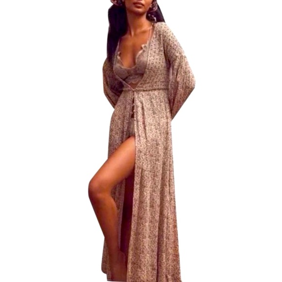 Free People Other - Free People Kadence Embellished Floral Print Robe